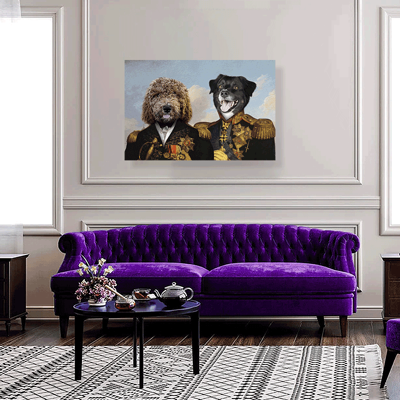 Majestic Generals – Custom Multi-Pet Portrait